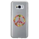 TPU0GALS8PEACELOVE - Coque souple pour Samsung Galaxy S8 avec impression Motifs Peace and Love fleuri