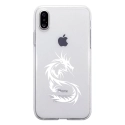 TPU0IPHONEXDRAGONTRIBAL - Coque souple pour Apple iPhone X avec impression Motifs dragon tribal