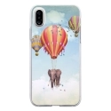 TPU0IPHONEXELEPHANT - Coque souple pour Apple iPhone X avec impression Motifs éléphant dans les nuages