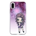 TPU0IPHONEXMANGAVIOLETTA - Coque souple pour Apple iPhone X avec impression Motifs manga fille violetta