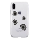 TPU0IPHONEXTROUBALLE - Coque souple pour Apple iPhone X avec impression Motifs impacts de balles