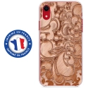 TPU0IPXRARABESQUEBRONZE - Coque souple pour Apple iPhone XR avec impression Motifs arabesque bronze