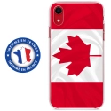 TPU0IPXRDRAPCANADA - Coque souple pour Apple iPhone XR avec impression Motifs drapeau du Canada