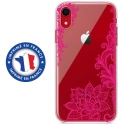 TPU0IPXRLACEFUSHIA - Coque souple pour Apple iPhone XR avec impression Motifs Lace fushia