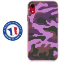 TPU0IPXRMILITAIREROSE - Coque souple pour Apple iPhone XR avec impression Motifs Camouflage militaire rose