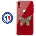 TPU0IPXRPAPILLONSEUL - Coque souple pour Apple iPhone XR avec impression Motifs papillon psychédélique