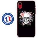 TPU0IPXRSKULLFLOWER - Coque souple pour Apple iPhone XR avec impression Motifs skull fleuri