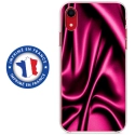 TPU0IPXRSOIEROSE - Coque souple pour Apple iPhone XR avec impression Motifs soie drapée rose