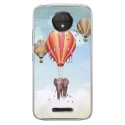 TPU0MOTOCPLUSELEPHANT - Coque souple pour Motorola Moto C Plus avec impression Motifs éléphant dans les nuages