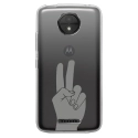 TPU0MOTOCPLUSMAINPEACE - Coque souple pour Motorola Moto C Plus avec impression Motifs main Peace and Love