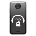 TPU0MOTOCPLUSSINGECASQ - Coque souple pour Motorola Moto C Plus avec impression Motifs singe avec son casque