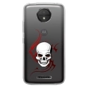 TPU0MOTOCPLUSSKULLTRIBAL - Coque souple pour Motorola Moto C Plus avec impression Motifs tête de mort sur fond tribal