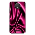 TPU0MOTOCPLUSSOIEROSE - Coque souple pour Motorola Moto C Plus avec impression Motifs soie drapée rose