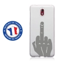 TPU0NOKIA31MAINDOIGT - Coque souple pour Nokia 3-1 avec impression Motifs doigt d'honneur