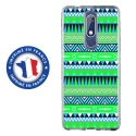 TPU0NOKIA51AZTEQUEBLEUVER - Coque souple pour Nokia 5-1 avec impression Motifs aztèque bleu et vert