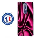 TPU0NOKIA51SOIEROSE - Coque souple pour Nokia 5-1 avec impression Motifs soie drapée rose