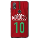 TPU0VIEW2MAILLOTMAROC - Coque souple pour Wiko View 2 avec impression Motifs Maillot de Football Maroc