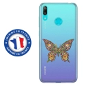 TPU0Y72019PAPILLONSEUL - Coque souple pour Huawei Y7 (2019) avec impression Motifs papillon psychédélique