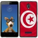TPU1FOVADRAPTUNISIE - Coque Souple en gel noir pour Orange Fova avec impression Motifs drapeau de la Tunisie