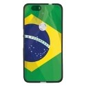 TPU1GNEXUS6PDRAPBRESIL - Coque souple pour Google Nexus 6P avec impression Motifs drapeau du Brésil