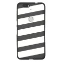 TPU1HNEXUS6PBANDESBLANCHES - Coque souple pour Huawei Nexus 6P avec impression Motifs bandes blanches