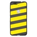 TPU1HNEXUS6PBANDESJAUNES - Coque souple pour Huawei Nexus 6P avec impression Motifs bandes jaunes