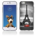 TPU1IPHONE6PARIS2CV - Coque Souple en gel pour Apple iPhone 6 avec impression Paris et 2CV rouge