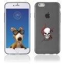 TPU1IPHONE6SKULLTRIBAL - Coque Souple en gel pour Apple iPhone 6 avec impression tête de mort sur fond tribal