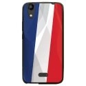 TPU1JAM4GDRAPFRANCE - Coque souple pour Wiko Rainbow Jam 4G avec impression Motifs drapeau de la France