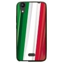 TPU1JAM4GDRAPITALIE - Coque souple pour Wiko Rainbow Jam 4G avec impression Motifs drapeau de l'Italie