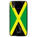 TPU1JAM4GDRAPJAMAIQUE - Coque souple pour Wiko Rainbow Jam 4G avec impression Motifs drapeau de la Jamaïque