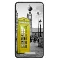 TPU1LENOVOBCABINEUKJAUNE - Coque souple pour Lenovo B avec impression Motifs cabine téléphonique UK jaune