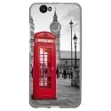 TPU1NOVACABINEUK - Coque souple pour Huawei Nova avec impression Motifs cabine téléphonique UK rouge