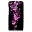 TPU1NOVAPAPILLONSFUSHIAS - Coque souple pour Huawei Nova avec impression Motifs papillons fushias