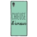 TPU1XA1ULTRACHIEUSETURQUOISE - Coque souple pour Sony Xperia XA1 Ultra avec impression Motifs Chieuse d'Amour turquoise