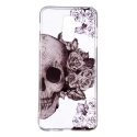 TPUA6PLUS-SKULLROSES - Coque souple Galaxy A6+ transparent motif skull flower