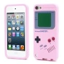 TPUGAMEBOYTOUCH5ROSE - Coque souple rose aspect Game Boy pour iPod Touch 5