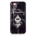 TPUIP7-SINGEFUME - Coque iPhone 7 souple avec motif singe qui fume