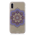 TPUIPX-MANDALAVIO - Coque souple iPhone X motif mandala violet matière flexible enveloppante