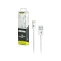 USB862W12MF - Fonex câble rond certifié Apple MFI prise lightning coloris blanc 1.2 mètres