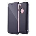 WALLCLEAR-IP7NOIR - Etui iPhone 7 série View-Case avec rabat translucide coloris noir
