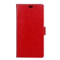 WALLET-A6PLUSROUGE - Etui Galaxy A6 Plus 2018 rabat latéral rouge logements cartes fonction stand