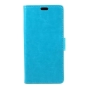 WALLET-IPXBLEU - Etui portefeuille iPhone-X coloris bleu rabat latéral articulé fonction stand