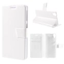 WALLETDES626ALLBLANC - Etui type portefeuille blanc complet pour HTC Desire 626 rabat latéral articulé fonction stand