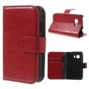 WALLETYOUNG2ROUGE - Etui type portefeuille rouge pour Galaxy Young 2 SM-G130 rabat latéral articulé fonction stand