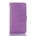 WALLGRAINPOP250VIOLET - Etui portefeuille violet pour Alcatel Pop 2 (5) avec rabat latéral articulé stand