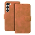 WALLTENDER-S24FECAMEL - Etui type portefeuille Galaxy S24-FE camel avec rabat latéral fonction stand