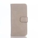 WALLUX-IPOD6TAUPE - Etui iPod Touch 5G / 6G rabat latéral en cuir taupe