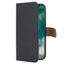 XQ-WALLETIPXSMAXNOIR - Etui iPhone-XS Max Xqisit Wallet noir avec dos transparent