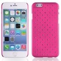 ZIRCOIP655ROSE - Coque rigide rose avec des strass incrustés pour iPhone 6 Plus 5,5 pouces